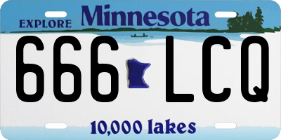 MN license plate 666LCQ
