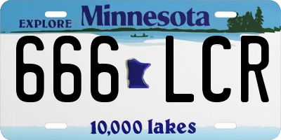 MN license plate 666LCR