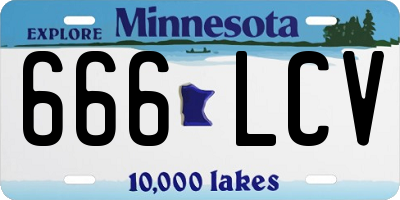 MN license plate 666LCV