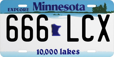 MN license plate 666LCX