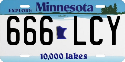 MN license plate 666LCY