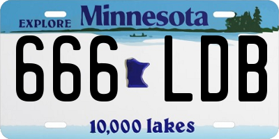 MN license plate 666LDB