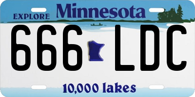 MN license plate 666LDC