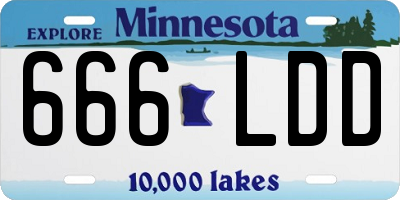 MN license plate 666LDD