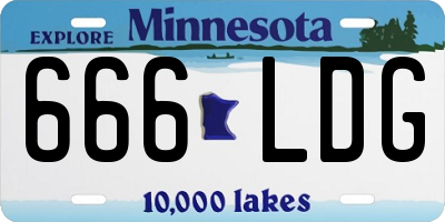 MN license plate 666LDG