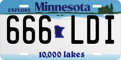 MN license plate 666LDI