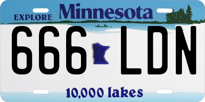 MN license plate 666LDN