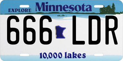 MN license plate 666LDR