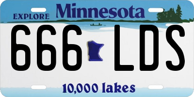 MN license plate 666LDS