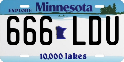 MN license plate 666LDU