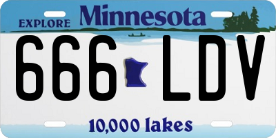 MN license plate 666LDV