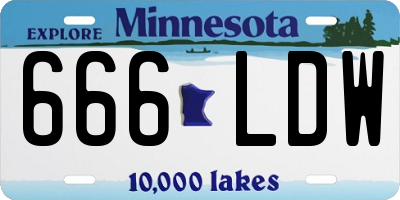 MN license plate 666LDW