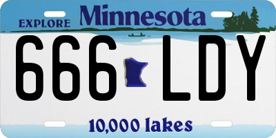 MN license plate 666LDY