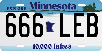 MN license plate 666LEB