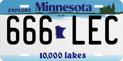 MN license plate 666LEC