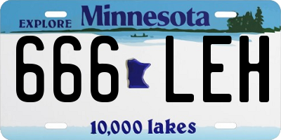 MN license plate 666LEH