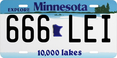 MN license plate 666LEI