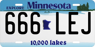 MN license plate 666LEJ