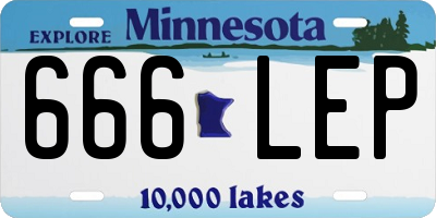 MN license plate 666LEP