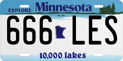 MN license plate 666LES
