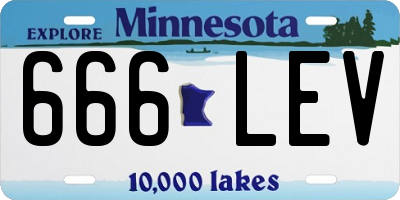 MN license plate 666LEV