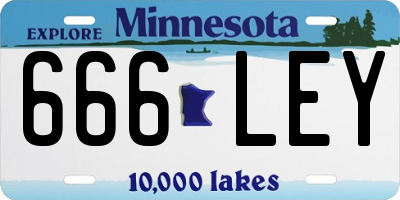 MN license plate 666LEY