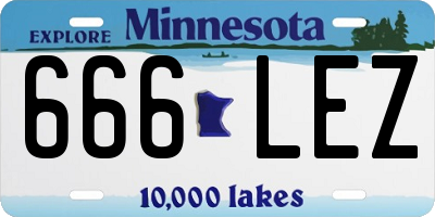 MN license plate 666LEZ