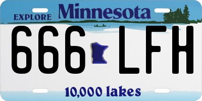 MN license plate 666LFH
