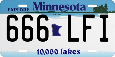MN license plate 666LFI