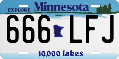 MN license plate 666LFJ
