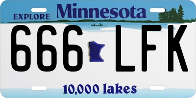 MN license plate 666LFK