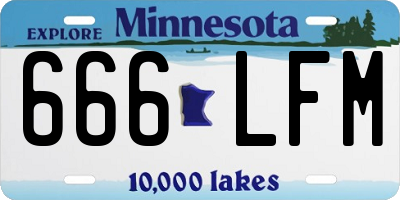 MN license plate 666LFM