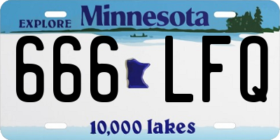 MN license plate 666LFQ