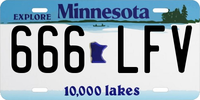 MN license plate 666LFV