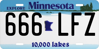 MN license plate 666LFZ