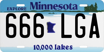 MN license plate 666LGA