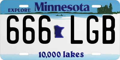 MN license plate 666LGB