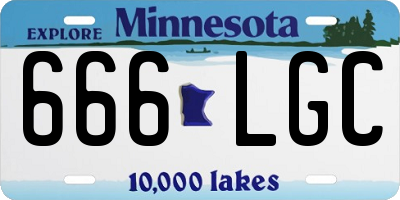 MN license plate 666LGC
