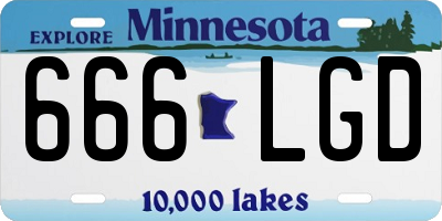 MN license plate 666LGD