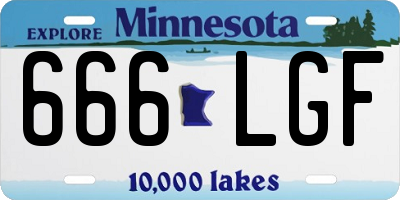 MN license plate 666LGF