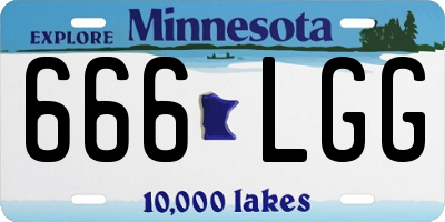 MN license plate 666LGG