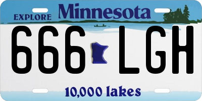 MN license plate 666LGH