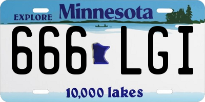 MN license plate 666LGI
