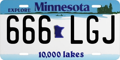 MN license plate 666LGJ