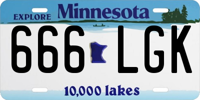 MN license plate 666LGK
