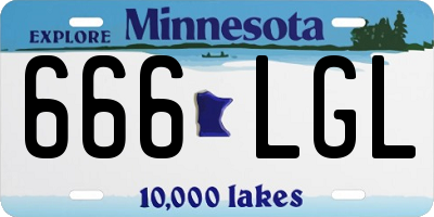 MN license plate 666LGL