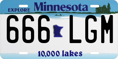 MN license plate 666LGM