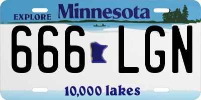 MN license plate 666LGN