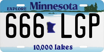MN license plate 666LGP