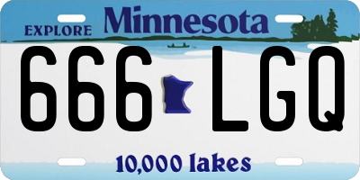 MN license plate 666LGQ